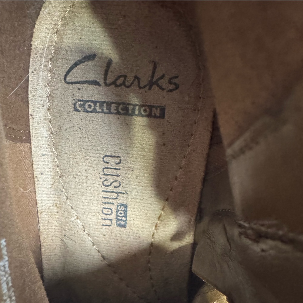 Clarks Addiy Zoie Brown Leather Studded Strap Ankle Boots Women’s 7M - Picture 7 of 8